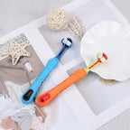 Orgrimmar 2 Pcs Three Sided Pet Toothbrush Dog Brush Addition Bad Breath Tartar Teeth Care Dog Cat Cleaning Mouth