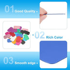 MECCANIXITY Blank Dog Tags Rectangle Blank Aluminum Blank Keychains Laser Engraving Blanks ID Name Tag Metal Personalized Pet Tags for DIY Crafts Blue, 300 Pack