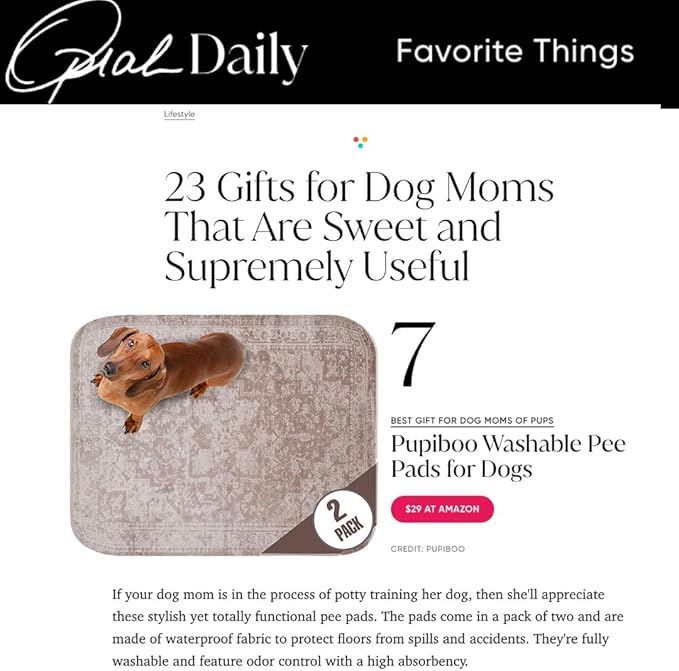 PUPIBOO Washable Pee Pads for Dogs and Cats - Super Absorbent Reusable Puppy Training Pads - 100% Waterproof, Leak-Proof & Non-Slip Whelping Pads for Pet Housebreaking