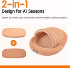 BALANCE 2 in 1 Cat Bed Cave for Kittens and Small Dogs, Cat Tents for Indoor Cats, Covered Cat Beds with Removable Cushion, Calming Cat Nest, Cat Hideaway, Washable Cat House with Non-Slip Bottom