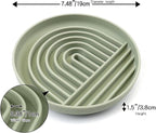 YINGFAN Slow Feeder Dog Bowls, Silicone Non-Slip Dog Slow Feeder Bowl, Puzzle Slow Eating Bowl for Medium to Small Dogs, Easy to Clean & Dishwasher Safe, 2 Cup, Green
