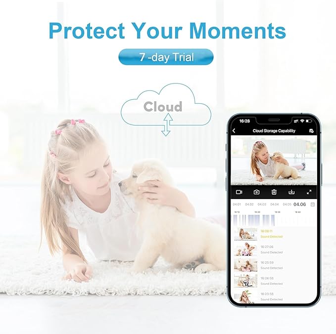 owltron Indoor Security Camera 5MP, 360 Cameras for Home Security with Motion Detection, 2.4G/5GHz WiFi Pet Cam with Night Vision & 2-Way Audio, Compatible with NVR/Alexa