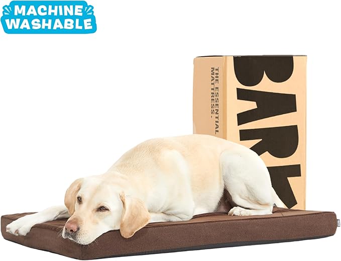 Barkbox Orthopedic Dog Bed with Memory Foam, Premium Comfort for Dogs and Puppies, Dog Bed for Joint Relief and Restful Sleep, Durable and Easy to Clean - Espresso, Large