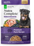 ULTIMATE PET NUTRITION Nutra Complete Freeze Dried Raw Dog Food, Veterinarian Formulated with Antioxidants, Prebiotics & Amino Acids (3 Pound, Pork)