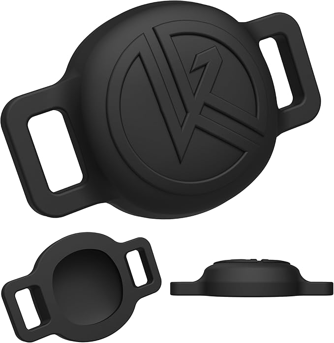Tile Sticker Cat Collar Holder (2024): The Smallest, Lightest, and Most Comfortable Tracking Case for Cats - Track Your Pet with iPhone Samsung Android Device - Life360 for Boy Girl Kittens (Black)