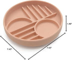 The Slowdown Bowl Silicone Slow Feeder for Dogs & Puppies, Slow Eating Modern Lick Mat Design Reduces Gulping, Fits 2 Cups 7.5” Across x 1.5” Tall, Mealtime Challenge, Medium-Blush