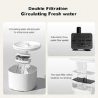 Automatic Cat Feeder & Water Dispenser, 4L Programmable Timed Cat Dry Food Dispenser with Dual Power, 3L Pet Fountain with Filter, 32dB Ultra-Quiet