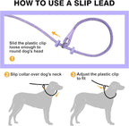Lynxking Dog Leash Slip Lead Reflective Breathable Rope Comfortable Strong No Pull Slip On Pet Training Lead for Dogs