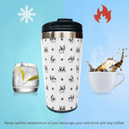 French Bulldog Paws Travel Coffee Mug with Filp Lid, Stainless Steel Insulated Tumbler Cup 13 Oz, Thanksgiving Birthday Christmas Gift for Men Women Dad Mom Sister Friend Bestie Dog Lover