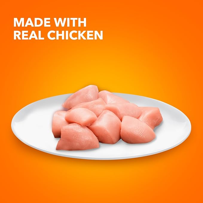 IAMS Perfect Portions Healthy Kitten Grain Free Wet Cat Food Cuts in Gravy, Chicken Recipe, 2.6 oz. Easy Peel Twin-Pack Trays (24 Count, 48 Servings)