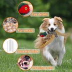 Pheasant Dog Toy Squeaky Pet Toys,Pheasant Interactive Chew Toys Stuffed Teething Toys for Large Medium Small Dog,Pheasant Dogs Toys Squeaky Toy to Keep Them Busy (R-2pheasant)