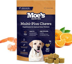 Moe’s 5-in-1 Essential Dog Multivitamin 90 Chicken Flavored Chews for Dog's Immune Support, Heart, Skin, Coat, & Overall Health- Vitamins A, B12, C, D, E, Antioxidants, Omega 3 for All Ages & Breeds