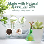 10 Pack Cat Repellent Outdoor to Keep Cats Away, Cat Deterrent Indoor Powered by Peppermint & Lemongrass Oils Safe for Pets & Children, Keeps Cats Out of Furniture, Plants, Specific Areas Effectively