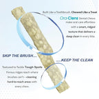 Oral Hygiene Chews for Small Dogs - Cleans Teeth and Freshens Breathe - Coated with Enzymes - Prevents Plaque & Bacteria Build Up - 30 Chews