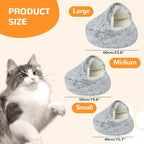 Cat Nest Bed, 2026 New Cat Beds for Indoor Cats, Portable Fluffy Pet Bed, Durable Covered Cats Bed for Indoor Use, Soft Puppy Dog Beds for Pet Owners (Green, Small)