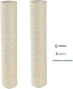 SHENGOCASE 2-Pack 15" L, Ø 2.75" Cat Tree Replacement Post with M8 Bolt, Cat Tower Relacement Post, DIY Cat Scratching Post Replacement Part Pole