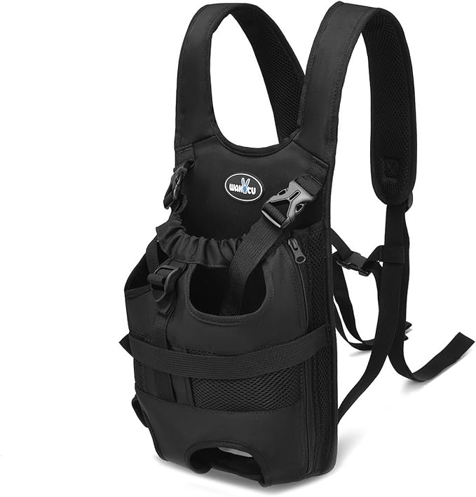 Dog Front Carrier Backpacks for Small Dogs, Legs Out Pet Carrier Sling Backpack with Adjustable Padded Ventilated Shoulder Straps, Easy-Fit for Traveling Hiking Camping,Large