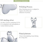 925 Sterling Silver Dog Paw Cat Panda Necklace for Women Cute Dainty Animal Pendant Necklace Gifts for Cat Mom Animals Lover…
