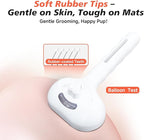 Steam Dog Brush for Shedding & Grooming - Self-Cleaning Deshedding Brush with Spritz Function, Slicker Pet Spray Hair Removal Comb | Defurring Tool for Long and Short Haired Dogs Cats (White)