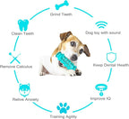 Guardians Dog Chew Toys for Aggressive Chewers, Dog Toothbrush Care Cleaning Stick, Puppy Toothing Chew Toy for Small Middle Pets (Blue+Green)