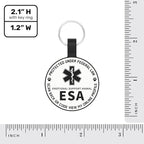 MYLUCKYTAG QR Code ESA Emotional Support Dog ID Tag - Pet Online Profile - Scan QR Receive Instant Pet Location Alert Email