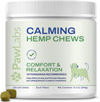 Calming Hemp Chews for Dogs - Relieve Anxiety & Stress - Organic Hemp, Chamomile, Protein Powder, Valerian Root - Natural Calming Aid - Vet Formulated, USA Made - Duck Flavor - 120 Count