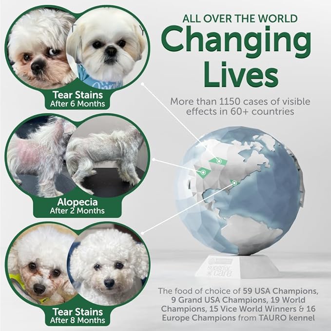 Nature's Protection Superior Care White Dogs Rice Based Dry Dog Food - High Protein, Tear Stain Dog Food for All Breeds Light Coated All Life Stages Dogs, Fresh Pet Meal, White Fish, 22 lb