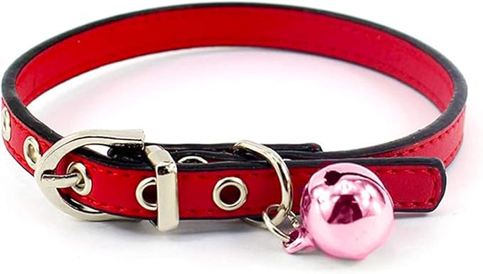 4 Sets Cat Bell for Dog Collar Charm Training Pet Pendant Accessories with 2 Pack Stainless Steel Dog Tag Clips(2 Medium Pink)