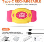 LaRoo LED Light Up Dog Collar, Multi-Color Glowing Safety Pet Collar, USB Rechargeable, Adjustable, Night Walk High Visibility Collar Safety Dog Light for Small Medium Dogs(Pink)