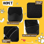Hcpet Dog Shoes, Dog Boots & Paw Protectors for Winter Snowy Days, Rainy Weather, Outdoor Anti-Slip Sole Dog Booties for Hardwood Floor Black-Leg 5