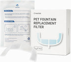 Cheerble Replacement Filters for Cheerble E1 Lite, Pumpless Cat Water Fountain, Two-Three Months Set of Replacement Filters for Ultra Quiet Pet Water Fountain, White, 4 Count (Pack of 1)