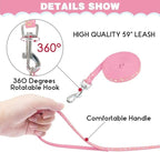 PAWCHIE Cat Harness with Leash and Collar Set - Escape Proof Adjustable H-shped Cat Harness with Star and Moon Pattern Glow in The Dark for Kitty Outdoor Walking