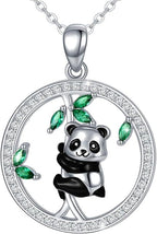 MEDWISE 925 Sterling Silver Dog Paw Print/Rabbit/Panda/Frog Necklace Pendant Heart Necklace Jewelry Gifts for Women Ladies Wife Mother Daughter Granddaughter Birthday Christmas