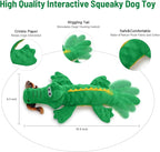 Alligator Interactive Dog Toys, Motion Activated Plush Dog Toys to Keep Dogs Busy, Wiggling Tail Interactive Dog Toy for Small/Medium/Large Dogs, USB Rechargeable Puppy Toys