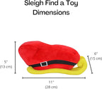 Midlee Santa Sleigh Find a Toy Christmas Dog Toy- Plush Burrow Interactive Hide & Seek Pet Holiday Toy