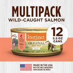 Instinct Original Grain Free Real Salmon Recipe Natural Wet Canned Cat Food by Nature's Variety, 5.5 oz. Cans (Case of 12)