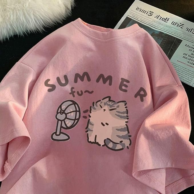 Graphic Tees Y2k Summer Tops 2024 Grunge Basic Tees for Women Y2k Shirt Streetwear Short Sleeve Shirts