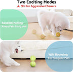 seagi Interactive Dog Toys – Durable Automatic Bouncing & Vibrating Interactive Dog Ball for Smart Play, Motion-Activated Moving Dog Toy for Small/Medium/Large Dogs,USB Rechargeable (Yellow)