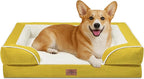 Comfort Expression Medium Dog Beds Waterproof Orthopedic Foam Dog Sofa Beds for Medium Large Dogs Comfy Pet Bed with Washable Removable Cover & Non-Slip Bottom(Medium,Spicy Mustard)