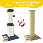 AGYM Cat Scratching Post, 32 Inch Cat Scratch Post for Cats and Kittens, Protect Your Furniture and Exercise Cats, Nature Sisal Modern Cat Scratcher for Indoor Cats, Blue