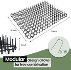 12 Pack Cat Deterrent Mat, 16 x 13 inch Scat Mat with Spikes for Indoor & Outdoor Pet Training, Keep Cats & Dogs Away Protect Plants, Furniture and Countertop