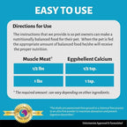 Calcium for Dogs and Cats - Fine Eggshell Powder - Strong Hip & Joint Supplement for Dogs and Cats- Dietary Supplement - No Additives - Pet's Friend Eggshellent Calcium 16oz