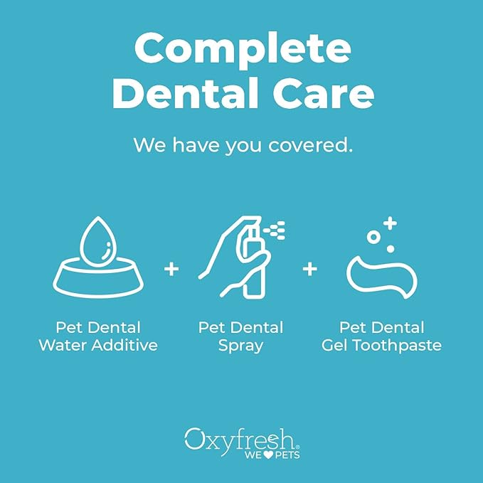 Oxyfresh Advanced Pet Dental Spray – Instant Dog and Cat Fresh Breath: Easiest No Brushing Pet Dental Solution for Dogs and Cats – Best Way to Fight Plaque, Keep Teeth & Gums Healthy, 8oz.