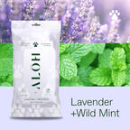 ALŌH Hypoallergenic | All-Natural | Multi-Purpose Pet Wipes. Lavender + Wild Mint 3 Pack of 50ct Wipes (150 Wipes)