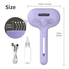 3 in 1 Steam Cat Brush for Shedding - Self-Cleaning Dog Grooming Tool for Long and Short Hair Pets - Removes Static, Flying Hair, and Loose Fur (Purple)