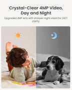 REOLINK Home Security Camera System, 4MP HD Plug-in Indoor WiFi 6 Pan Tilt Pet Camera, Baby Monitor, Night Vision, 2 Way Talk, Smart Human/Pet Detection, Local microSD Card Storage, E1(2 Pack)