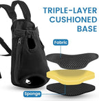 Dog Backpack Carrier, Adjustable Pet Front Carriers, Legs Out Carrying Sling Travel Bag for Small Medium Dogs 7-11 Lbs, Soft Wearable Puppy Chest Carry Backpacks for Walking/Hiking/Camping/Traveling
