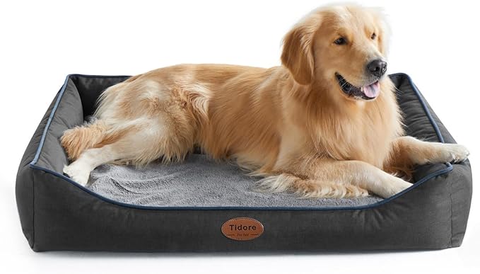 Orthopedic Dog Beds for Medium Large Dogs, Durable Egg Crate Foam Sofa Dog Bed wit Washable Removable Cover,Waterproof Lining and Nonskid Bottom,Pet Bed for Large Dogs (Dark Grey, X-Large)