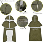 Hooded Dog Raincoat Apparel Poncho Waterproof Dog Clothes Pet Jacket,Dog Raincoats Winter Jacket for Small to Medium Dogs(Green,3XL)