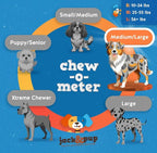 Jack&Pup 6-inch Bully Sticks for Aggressive Chewers (5 Pack) Dog Chews Long Lasting, Bully Sticks for Medium Dogs